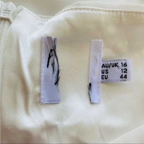 Princess Polly So Sweet White Chiffon Mini Dress Sz 12 NWOT - Picture 11 of 13